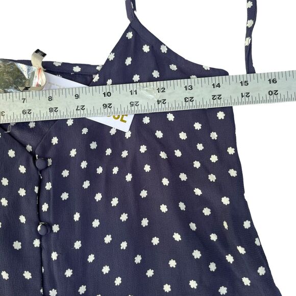 Amuse Society Sz XS Cami Crop Blue White Tie Strap Top Sara Outer Bnaks NWT READ - Picture 7 of 15